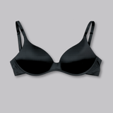 Smooth Satin Luxe Lift Bra - Siella - Color: Black Noir
