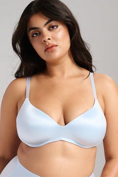 Smooth Satin Luxe Lift Bra - Siella - Color: Something Blue Bleu mariée