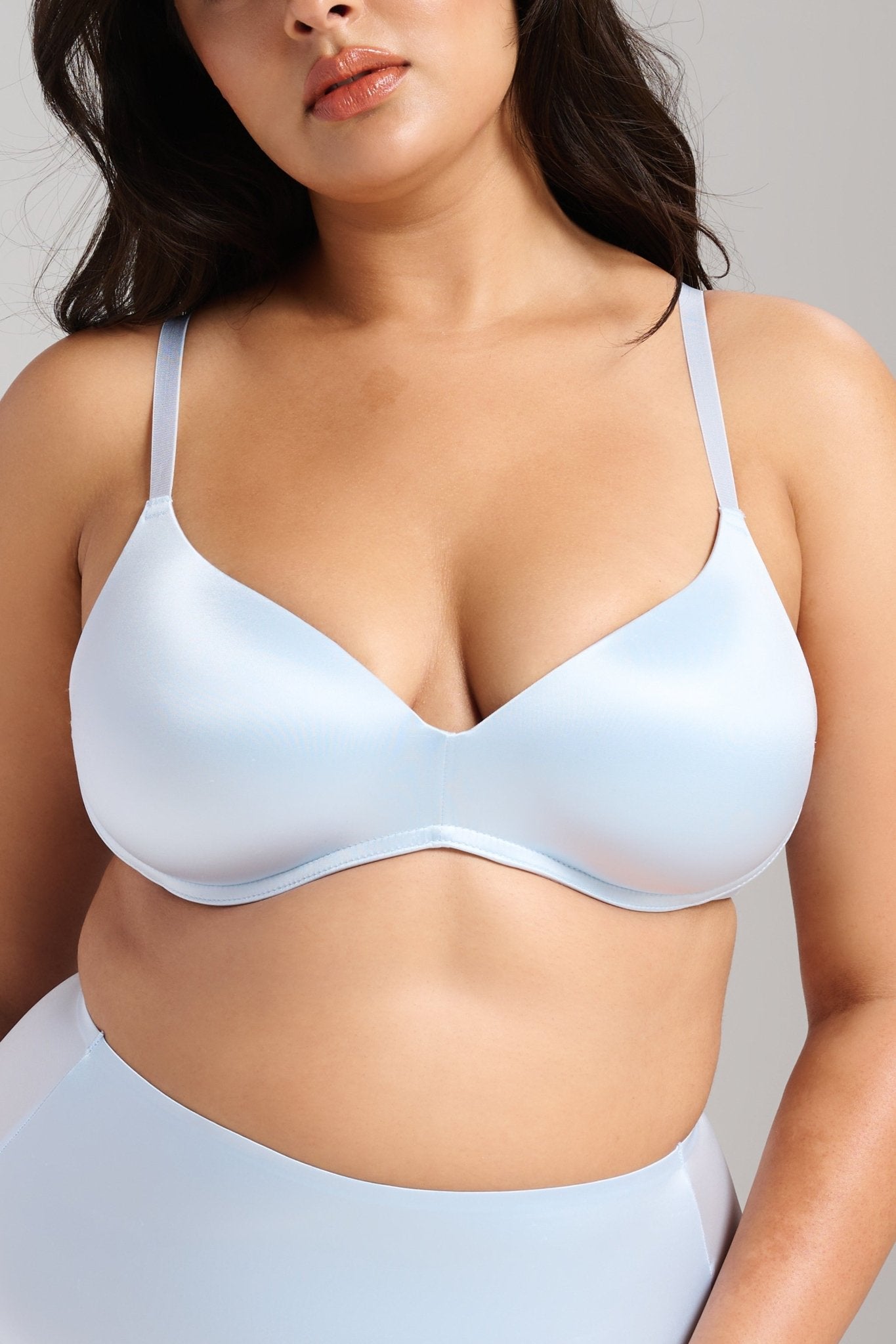 Smooth Satin Luxe Lift Bra - Siella - Color: Something Blue Bleu mariée