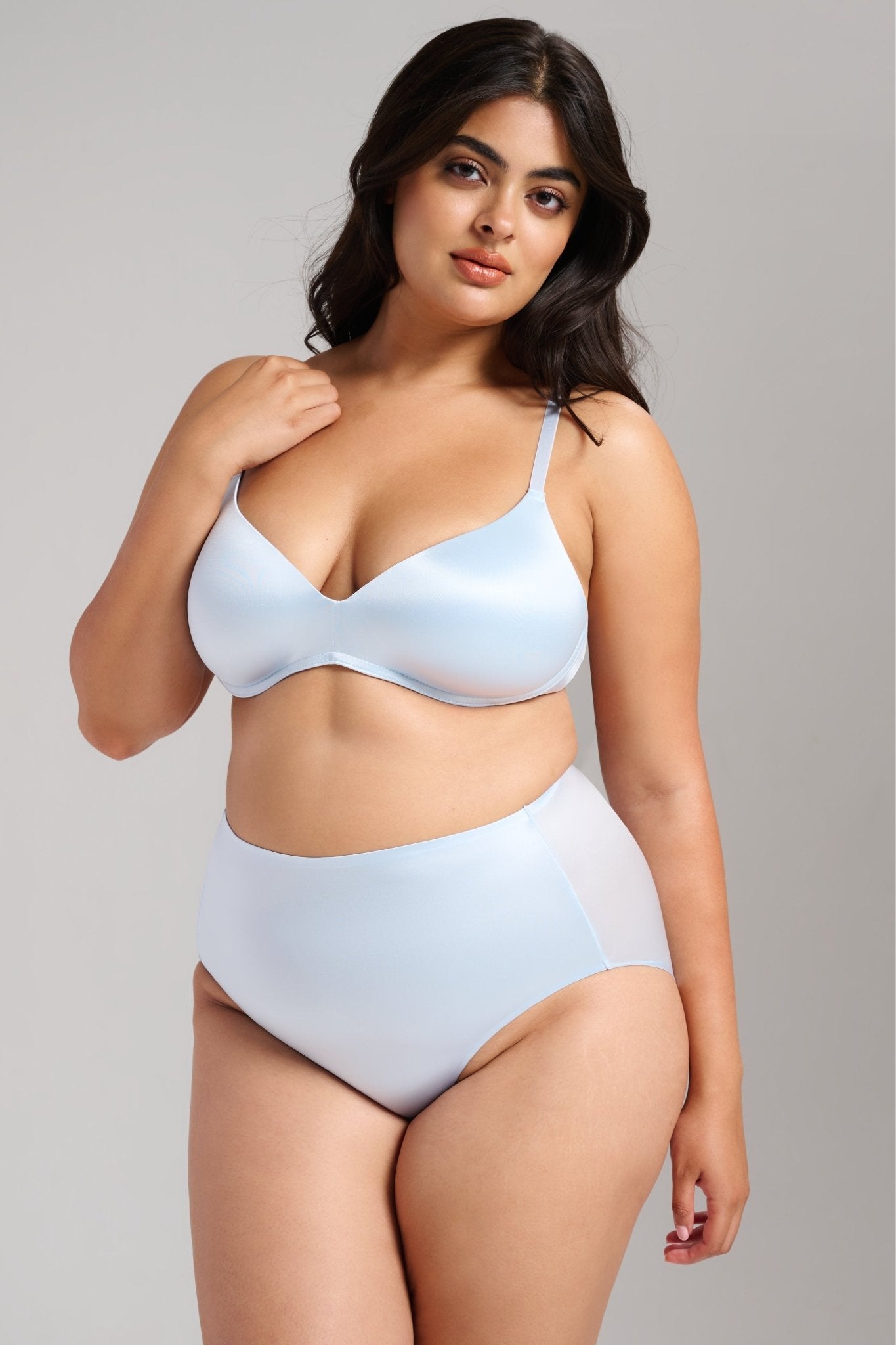 Smooth Satin Luxe Lift Bra - Siella - Color: Something Blue Bleu mariée