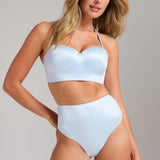 Smooth Satin Thong - Siella - Color: Something Blue Bleu mariée