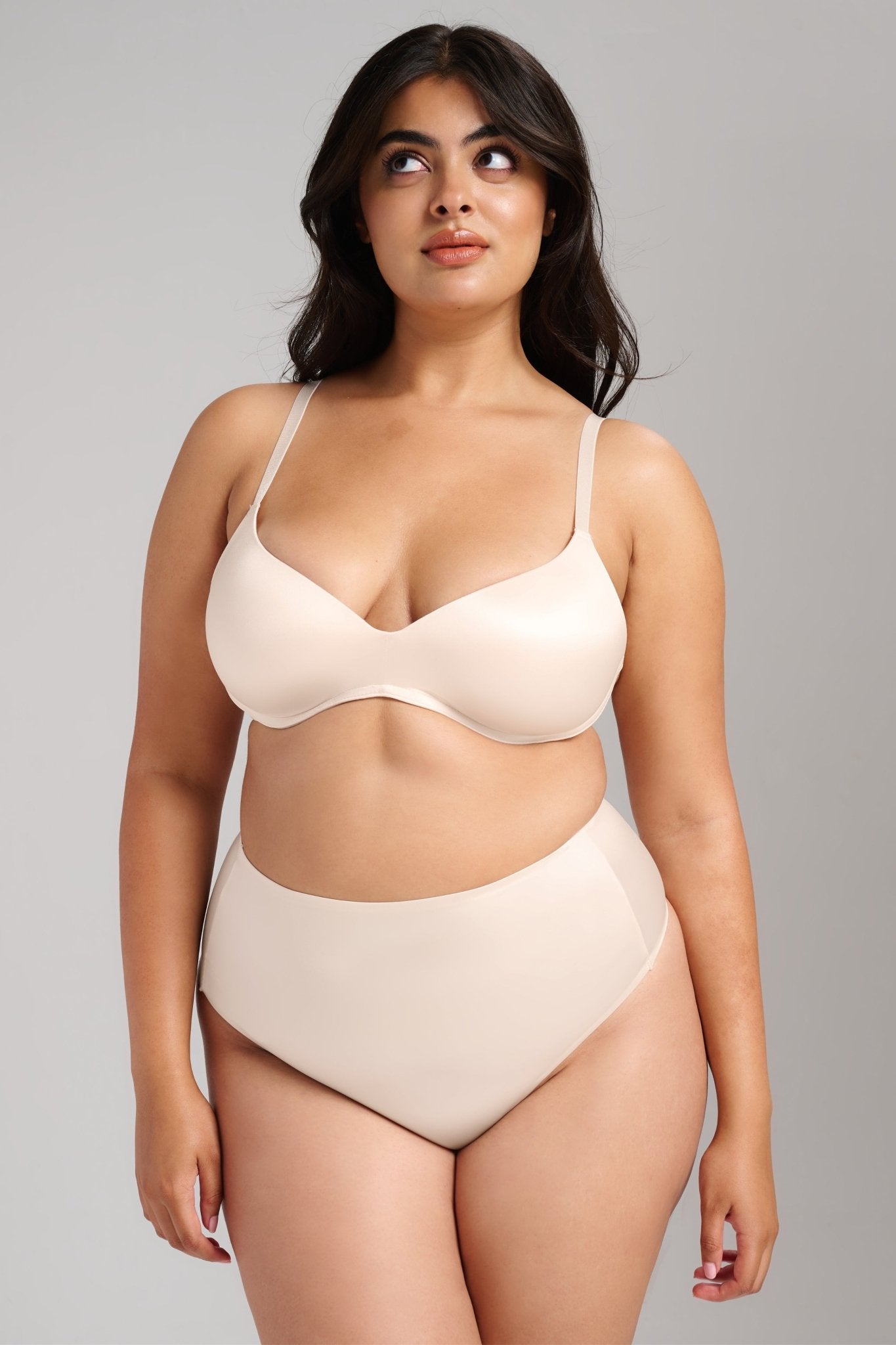 Smooth Satin Thong - Siella - Color: Champagne