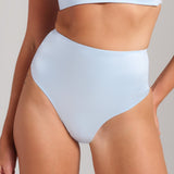 Smooth Satin Thong - Siella - Color: Something Blue Bleu mariée