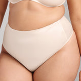 Smooth Satin Thong - Siella - Color: Champagne