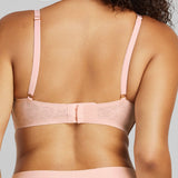 Soft Lace Balconette Foam Bra - SIELLA - Color: Barely Pink Rose délicat