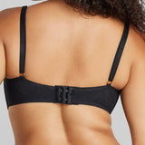 Soft Lace Balconette Foam Bra - SIELLA - Color: Black Noir