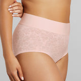 Soft Lace Boy Brief - SIELLA - Color: Barely Pink Rose délicat