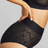 Soft Lace Boy Brief - SIELLA - Color: Black Noir