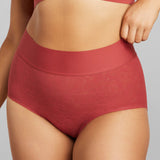 Soft Lace Boy Brief - SIELLA - Color: Rosewood Bois de rose