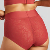 Soft Lace Boy Brief - SIELLA - Color: Rosewood Bois de rose