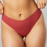 Soft Lace Thong - SIELLA - Color: Rosewood Bois de rose