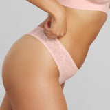 Soft Lace Thong - SIELLA - Color: Barely Pink Rose délicat