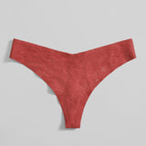 Soft Lace Thong - SIELLA - Color: Rosewood Bois de rose