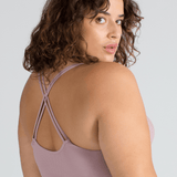 Breathable Criss-Cross Bralette - Siella - Color: Pink Bliss Rose cerisier