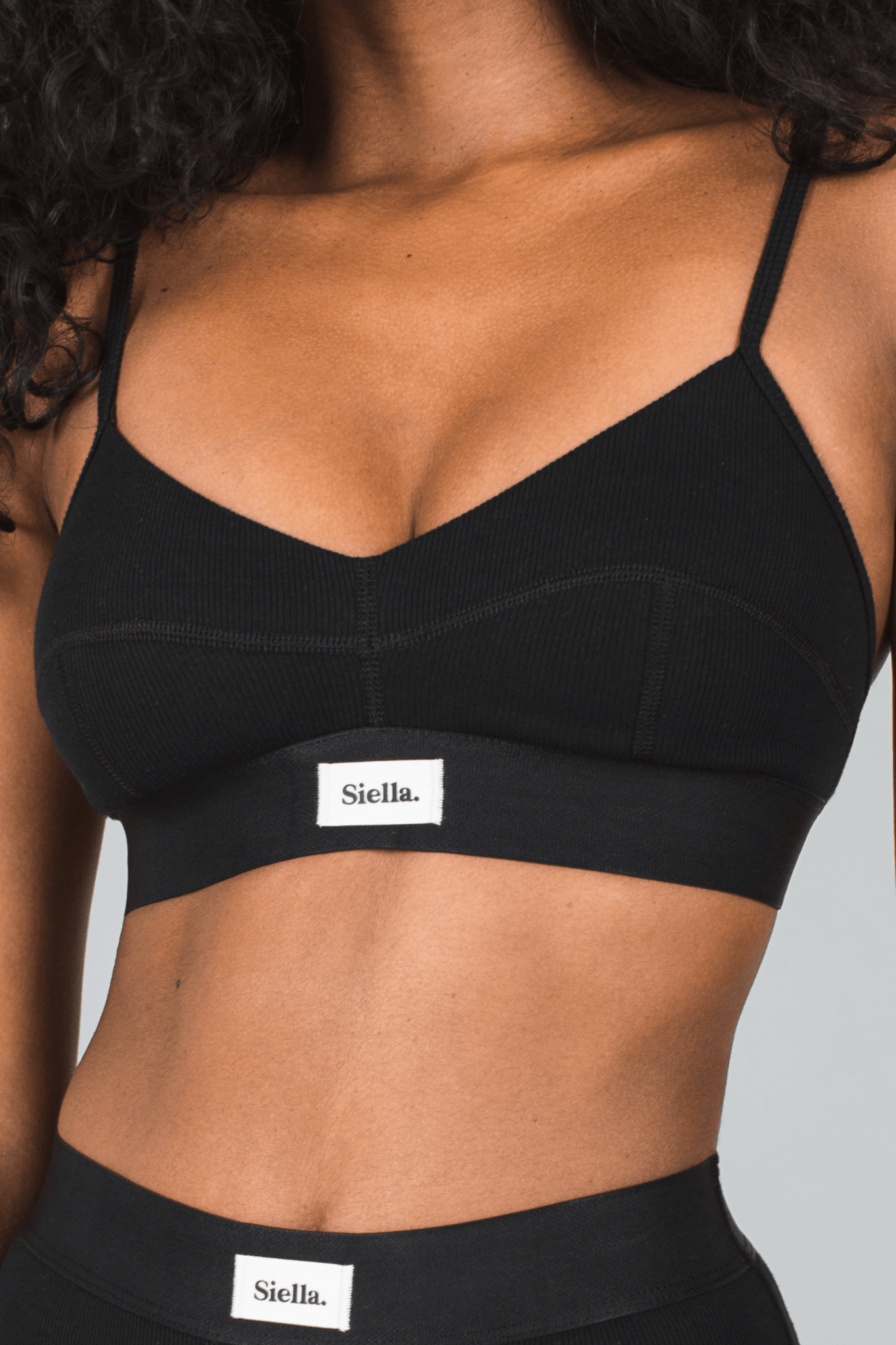 Satin Balconette Thong Bodysuit - Black - Ladies