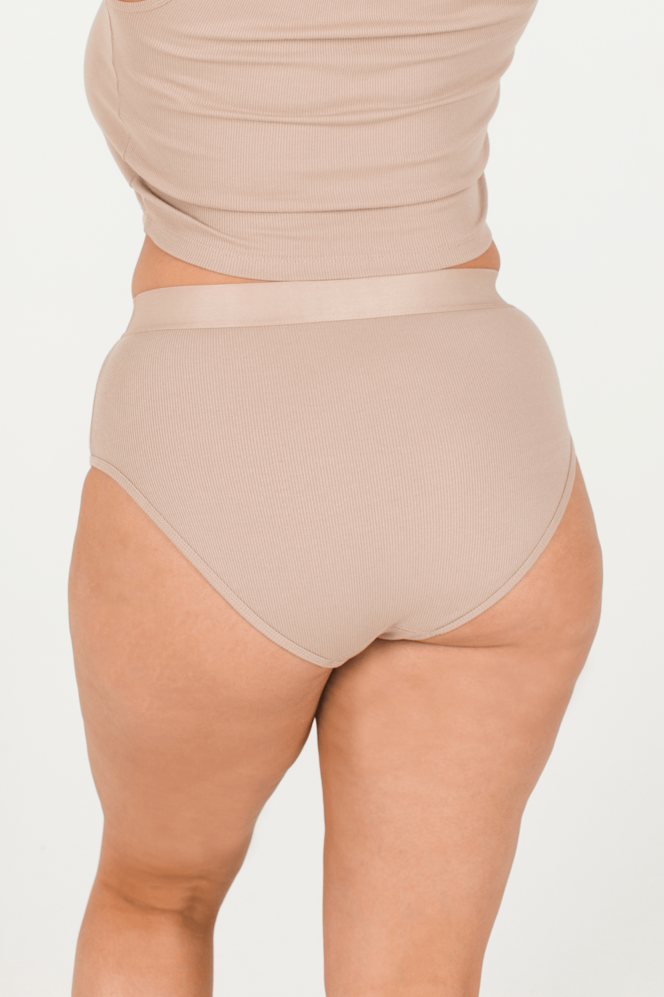 Ladies Women 100% Cotton Full Size Ribbed Briefs Knickers