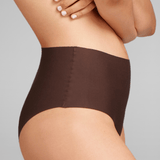 No-Show High Waist Brief - Siella - Color: Coffee Bean Café