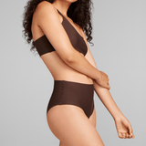 No-Show High Waist Brief - Siella - Color: Coffee Bean Café