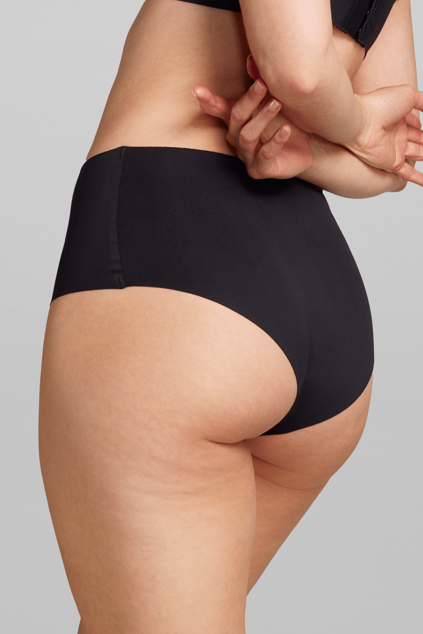 No - Show High Waist Brief - Siella - Color: Black Noir