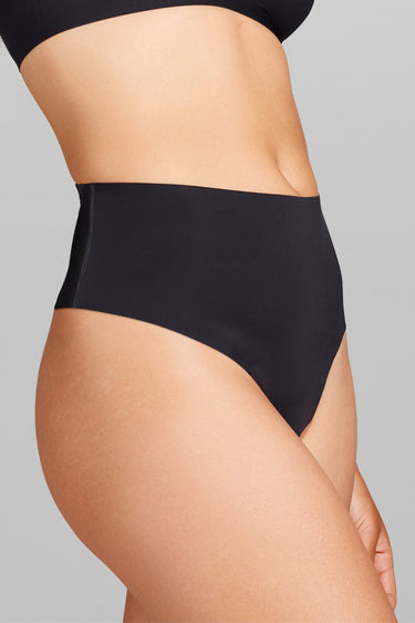 No-Show Shaping Thong - Siella - Color: Black Noir