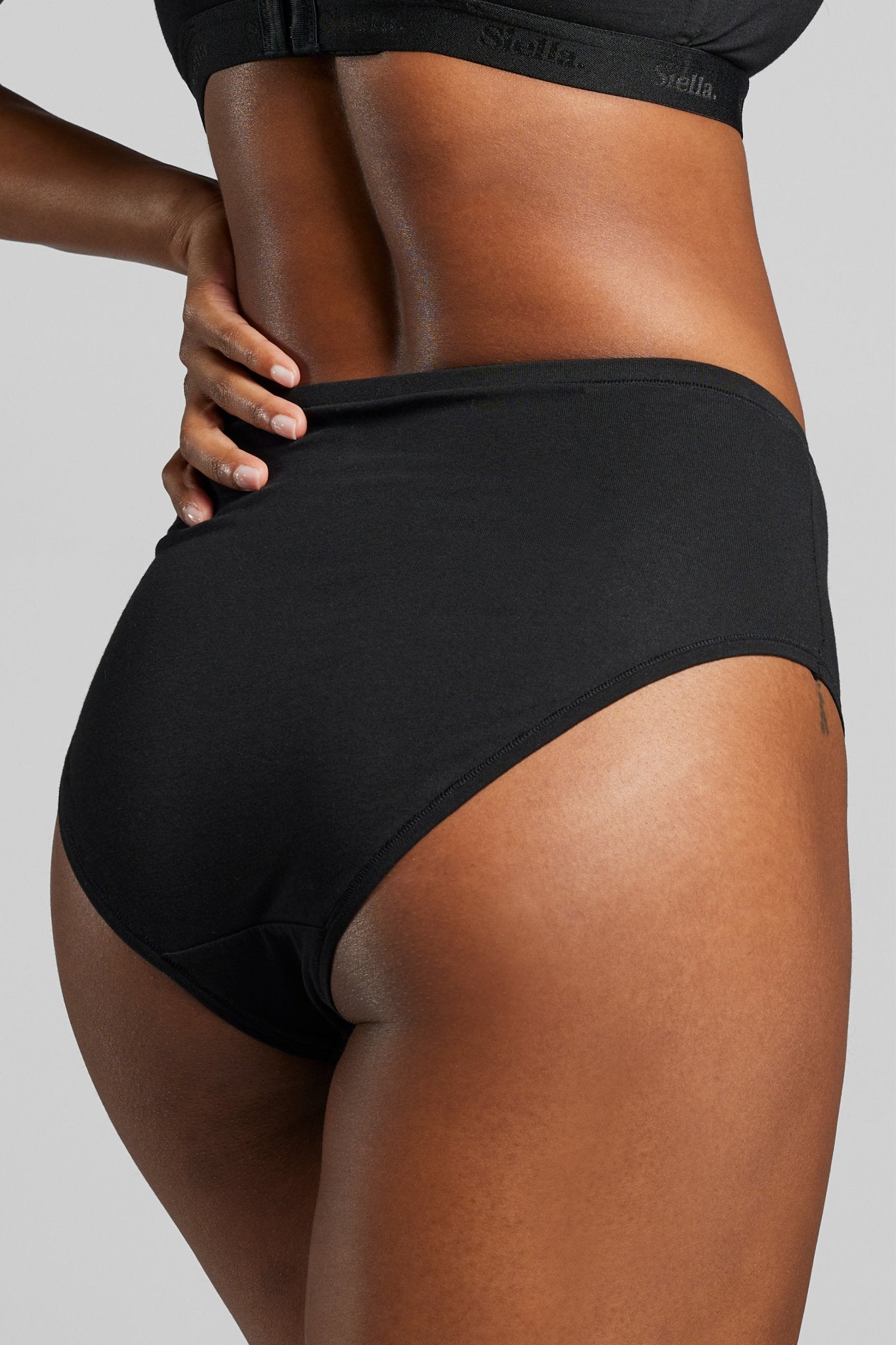 HUPOM Organic Cotton Underwear Womens Underwear For Women High Waist Casual  None Seamless Waistband Black X5XL 