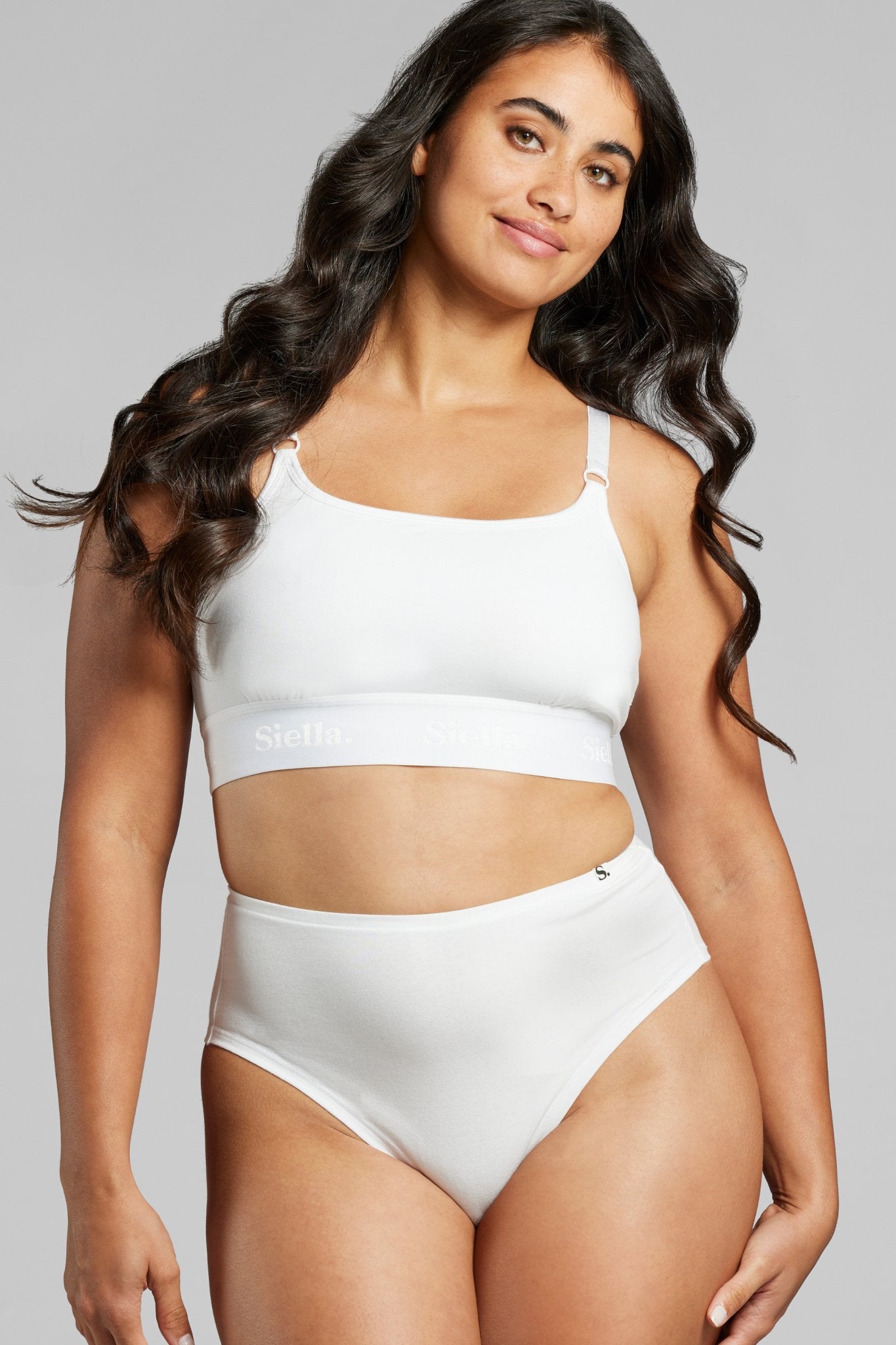 Cotton:On cotton scoop bralette and briefs set in gray