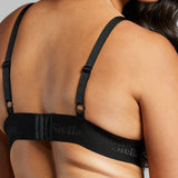 Organic Cotton Triangle Bra - Siella - Color: Black Noir