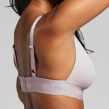 Organic Cotton Triangle Bra - Siella - Color: Lavender Lavande