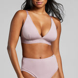 Organic Cotton Triangle Bra - Siella - Color: Lavender Lavande