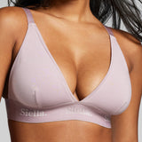 Organic Cotton Triangle Bra - Siella - Color: Lavender Lavande