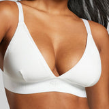Organic Cotton Triangle Bra - Siella - Color: White Blanc