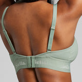 Organic Cotton Triangle Padded Bra - SIELLA - Color: Sage Sauge