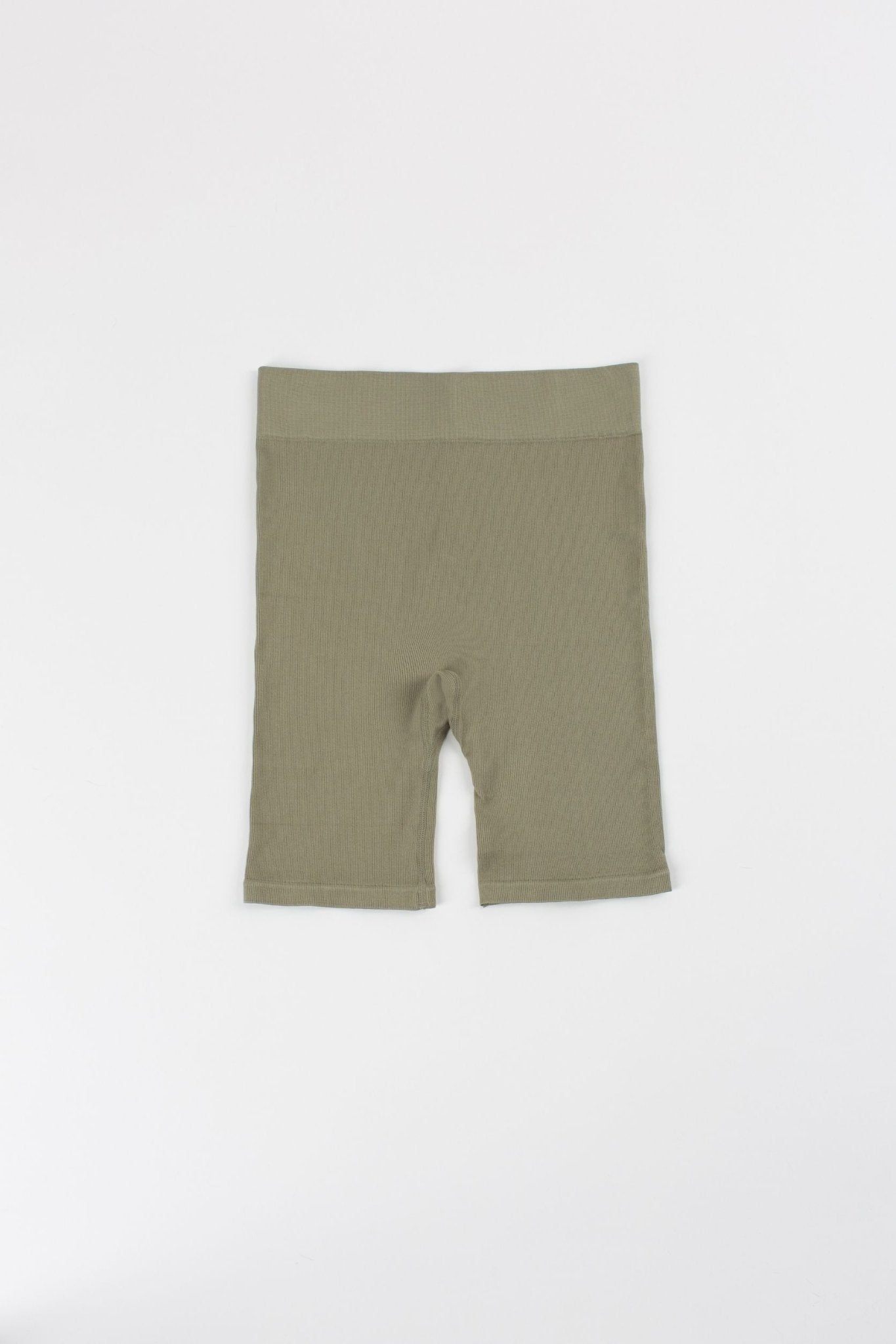 Seamless Rib Biker Short - Siella - Color: Olive