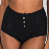 Sheer Modal Boy Short Brief - Siella - Color: Black Noir