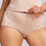 Sheer Modal Boy Short Brief - Siella - Color: Peach Whip Pêche fouetté