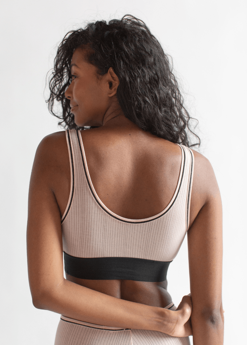 Modal Solids - Athletic Gray, Triangle Bralette - Modal