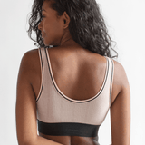 Sheer Modal Scoop Neck Bralette - Siella - Color: Peach Whip Pêche fouetté