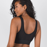 Sheer Modal Scoop Neck Bralette - Siella - Color: Black Noir