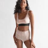 Sheer Modal Scoop Neck Bralette - Siella - Color: Peach Whip Pêche fouetté