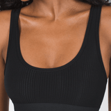 Sheer Modal Scoop Neck Bralette - Siella - Color: Black Noir