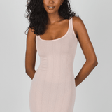 Sheer Modal Slip Dress - Siella - Color: Peach Whip Pêche fouetté